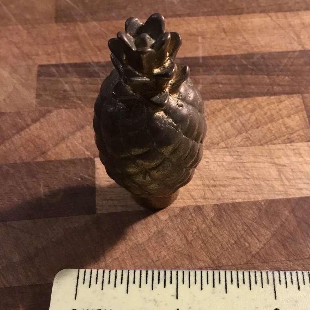 Staub RARE cast brass pineapple lid knob
